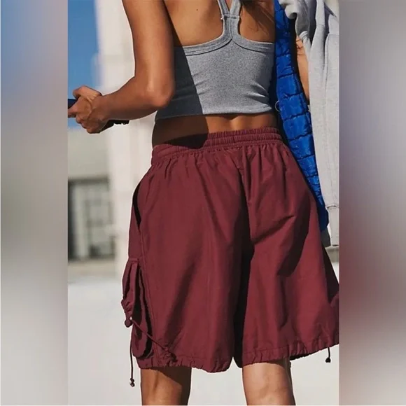 FP Movement by Free People Cargo Shorts in Burgundy - Picture 8 of 10